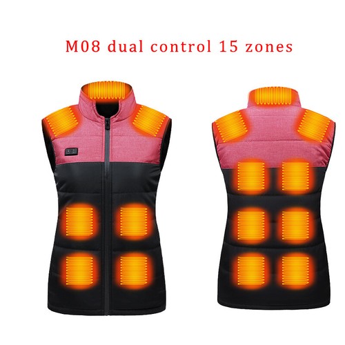 Men Heating Vest Electric Heated Coat Women Zip USB Sport Waterproof Waistcoat - Picture 55 of 83
