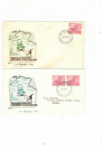 Australia 1960 5d NT  FDCs,cds DUBBO, ROMA   etc    (4 Covers)