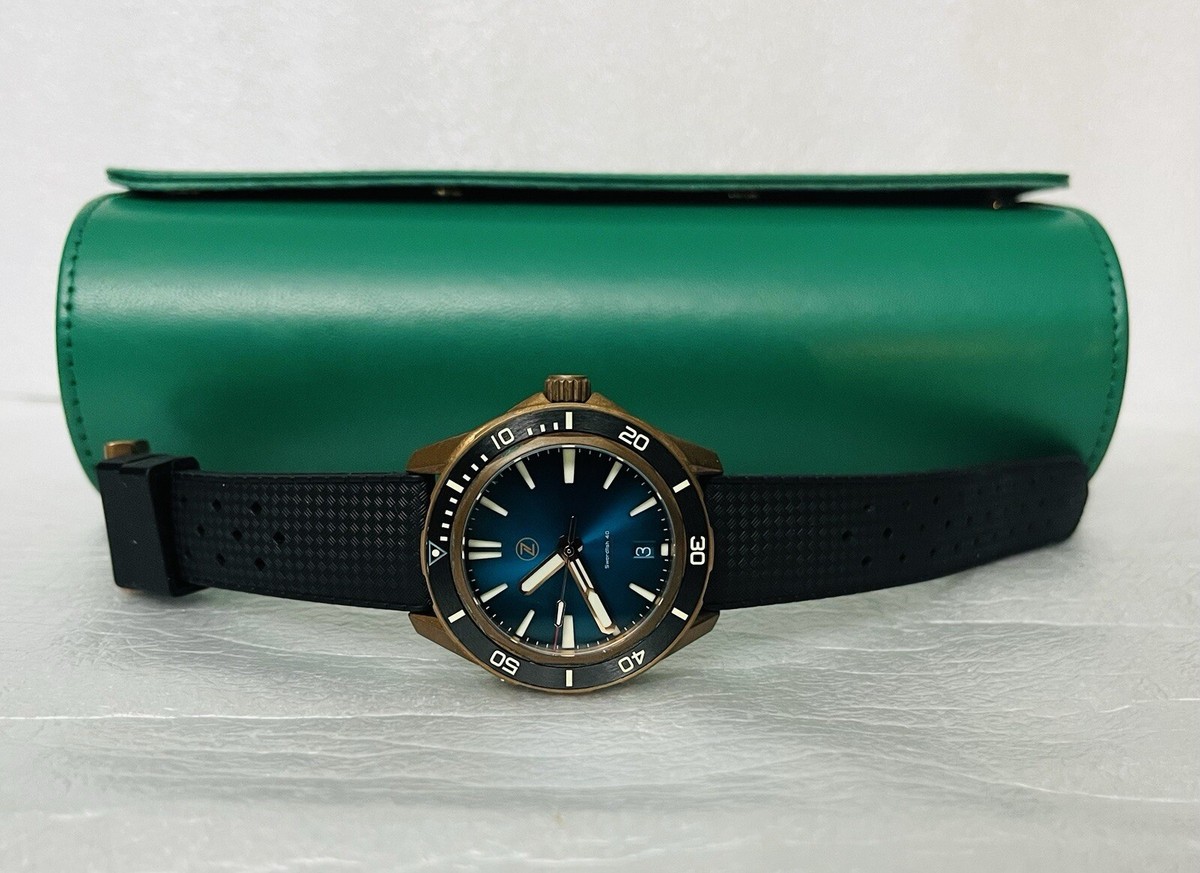 Zelos SWORDFISH 40MM BRONZE TEAL 200M DIVER NH35 Watch | eBay