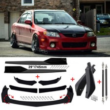 For Mazda 323 Front Bumper Lip Splitter Rear Diffuser Side Skirts Strut Rods