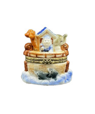 Noah's Ark Porcelain Trinket Box
