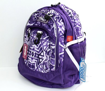 high sierra backpack purple