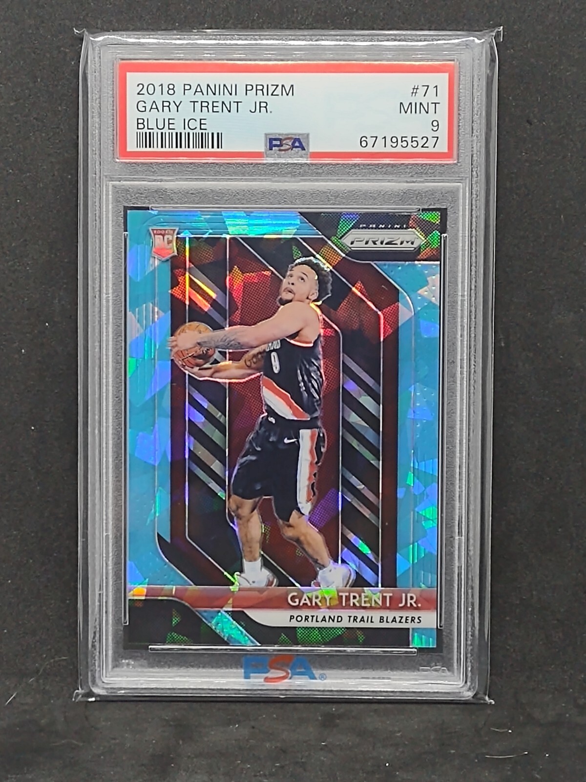 GARY TRENT JR. 2018-19 PANINI PRIZM BLUE ICE RC #84/99 PSA 9 MINT