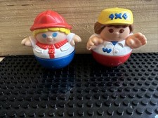 Lot Of 2 Playskool Weeble Wobbles Vintage 1987 Weeble Wobble Toys B1