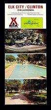 1970s KOA Kampground Elk City Clinton Oklahoma Vintage Camping Pool Postcard OK