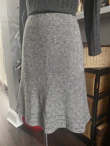 Ann Taylor Wool Skirt - Beautiful Herringbone Uk8 - Picture 6 of 8