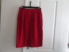 NWT JH COLLECTIBLES SZ 10 RED WOOL VINTAGE SKIRT 