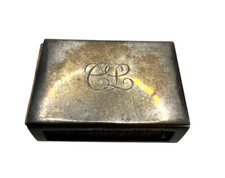 Authentic Tiffany & Co Sterling Silver Matchbox Cover w/Monogram CL