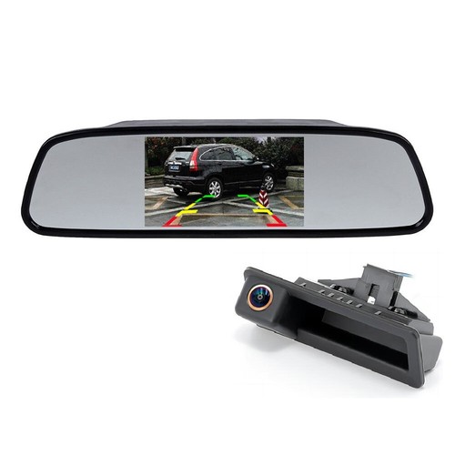 4.3''Monitor Handle AHD/CVBS Fisheye Lens Backup Camera For BMW 3/5 Series E60