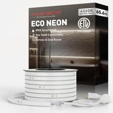 LED Rope Lights AC 120V, Connectable  Cuttable Dotless 120LEDs/M Eco Neon St...