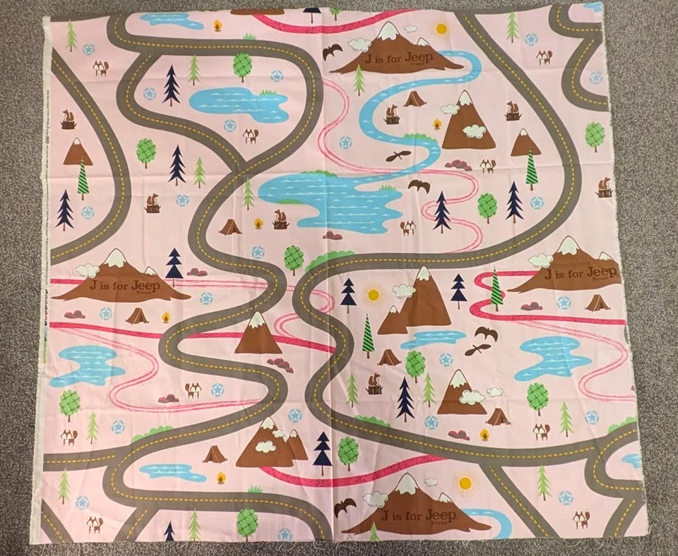 Fabric J is for Jeep Riley Blake VP6466 Pink Twill (Approx 45"w x 41"l) Yard+ - Image 4 of 4