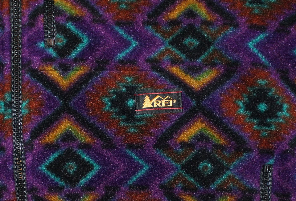 Винтажный мужской флисовый жилет REI THAW 90-х Polartec 200 Southwest Aztec размер L жилет - Изображение 2 из 4