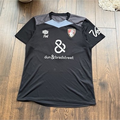 Umbro AFC Bournemouth Black Gray Soccer Jersey L Dun & Bradstreet Sponsor