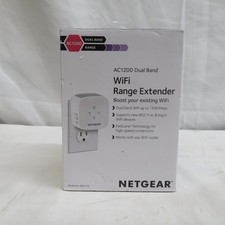 NETGEAR AC1200 WiFi Range Extender - White, Model  EX6110, New In Box