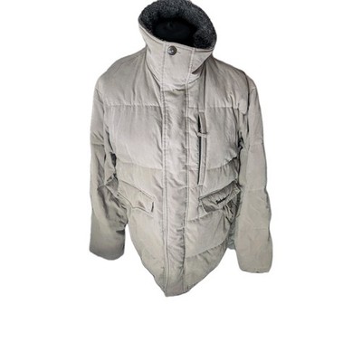 Timberland Weathergear Beige Creme Mantel/Jacke Puffa Größe M Gebraucht