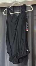 Speedo Women's One Piece Swimsuit UPF 50 PowerFlex Ultraback Black 16 NWT 75