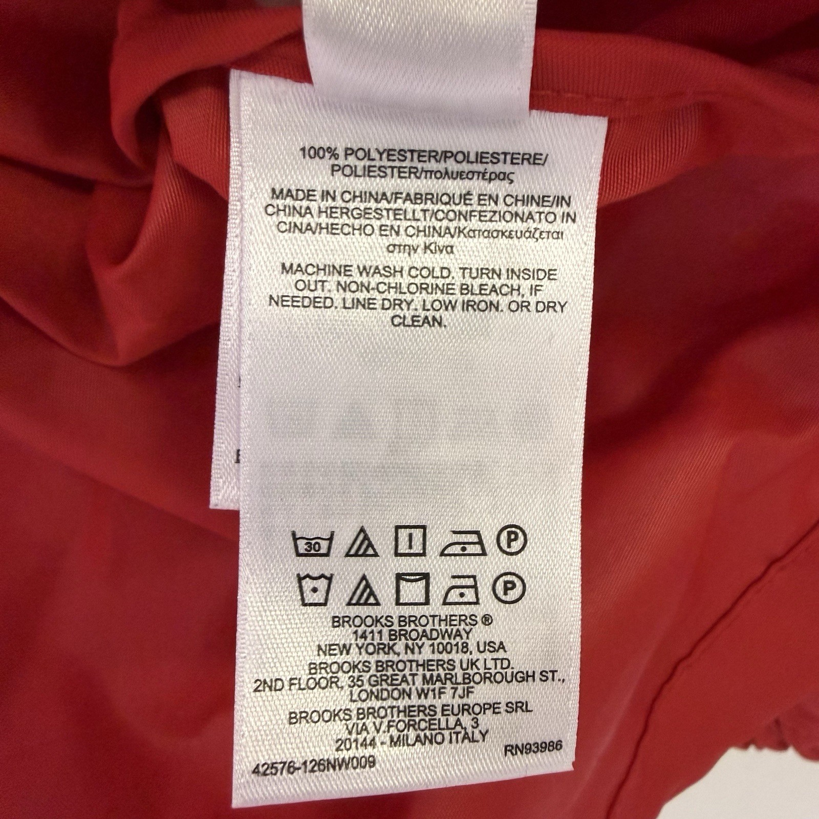 Brooks Brothers Jacket Red Pullover Windbreaker R… - image 4