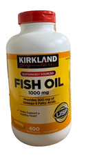 Kirkland Fish Oil 1000 mg, 300mg Omega-3, 400 Softgels EXP 01/2028
