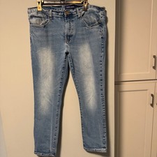 Articles of Society Mens Light Wash Distresse...