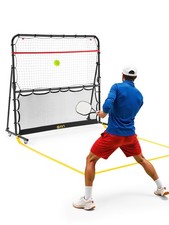 A11N SPORTS Pickleball Rebounder with Adjustable Angles 360 Wheels Black