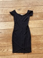 Vintage Y2K 90s Olia Black Date Night Bodycon Evening Dress Size Small