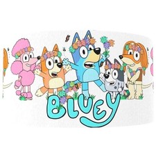 3 INCH 1 Yard Dog Bluey cartoon printed Grosgrain Ribbon 1253675