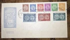 Israel Scott #1-9 1948 Doar Ivri Singles on Official FDC!!