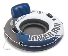 Intex River Run Blue/White Vinyl Inflatable Floating Tube Pack of 5
