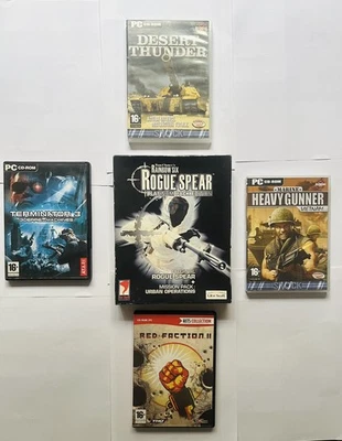 gros lot jeux pc rétro tactical shooter rainbow six rogue spear big box - Photo 1/4