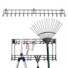 WALL MOUNTED GARDEN TOOL HANGER RACK ORGANISER FOR SHED GARAGE STORAGE HOLDER