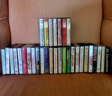 Box Lot of 32 Festive Christmas Holiday Cassette Tapes Various Artists