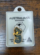Australiana Souvenir Australian Opal Koala Brooch Damage To Case