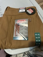 Coleman Men's Carpenter Fleece Lined Pants 40x30 Color Toffee New With Tag 90