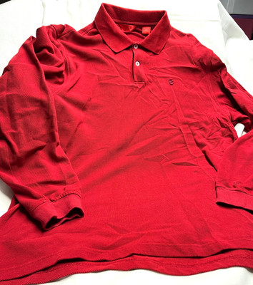 Lot 4256- Men's IZOD Red Long SLeeve Shirt- Size L