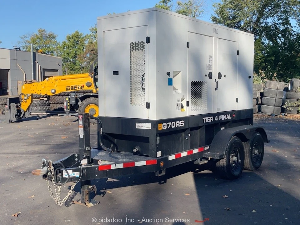 Generador remolcable JCB G70RS T/A 2021 56 kW 70 kVA grupo electrógeno nivel 4 final bidadoo