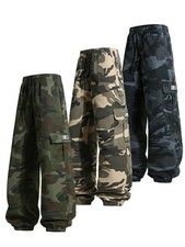 Men'S Camo Jogger Pants Military Cargo Pants Leg-Bound Tapered Casual Camouflage