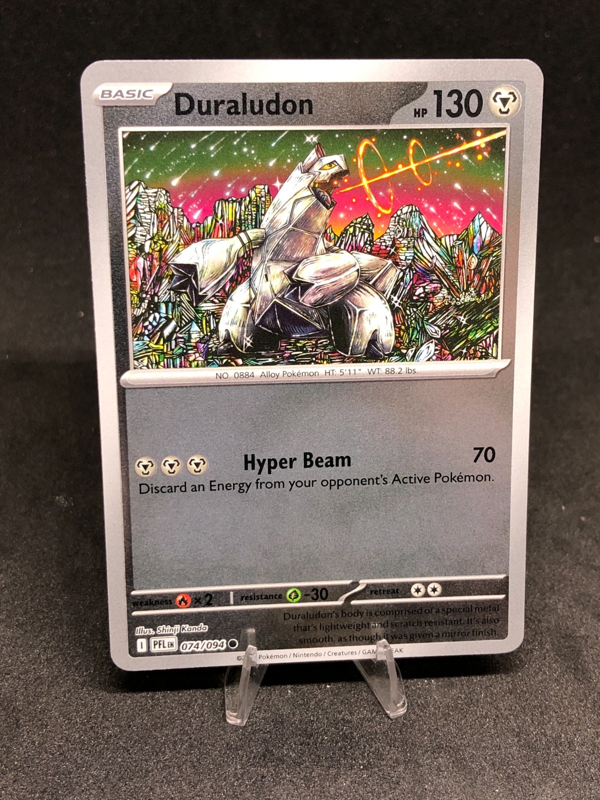 Pokémon TCG Duraludon 074/094 Phantasmal Flames Reverse Holo NM