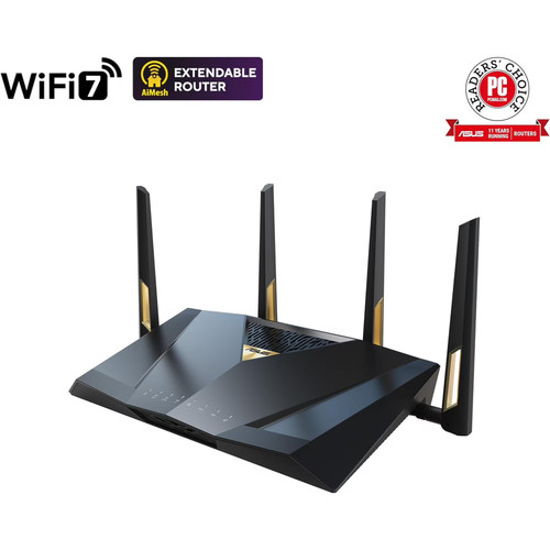 ASUS - RT-BE7200 Dual-Band Wi-Fi 7 Router - Black
