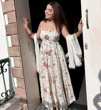 Anarkali Dress Pakistani Indian Ethnic Gown Bollywood Suit Wedding Party Wear