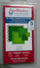 Lacey Squares Spellbinders Nestabilities Die 5 Dies S4-295