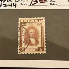 Islandia #244 Używany znaczek CV$13- partia A-82990