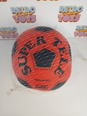 SUPER CANVAS FOOTBALL BALL FOOTBALL VINTAGE RED BLACK WITH NET 70 80 90