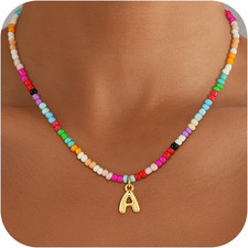 Bubble Colorful Initial Necklaces for Women Girls Kids - Teen Girls Gifts Trendy