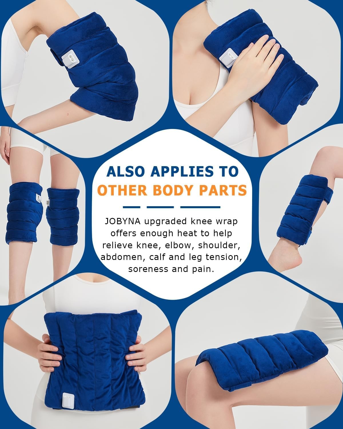 Knee Heating Pad for Arthritic, 2PCS Super Soft Electric Heat Pad for Leg, 20s F