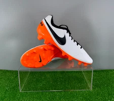Nike Tiempo Mystic V FG 819236-108 US9.5 UK8.5 White boots Cleats mens Football