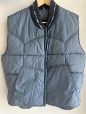 Vintage 70's Comfy Brand Goose Down Puffer Vest Olive Green Size42 Nylon