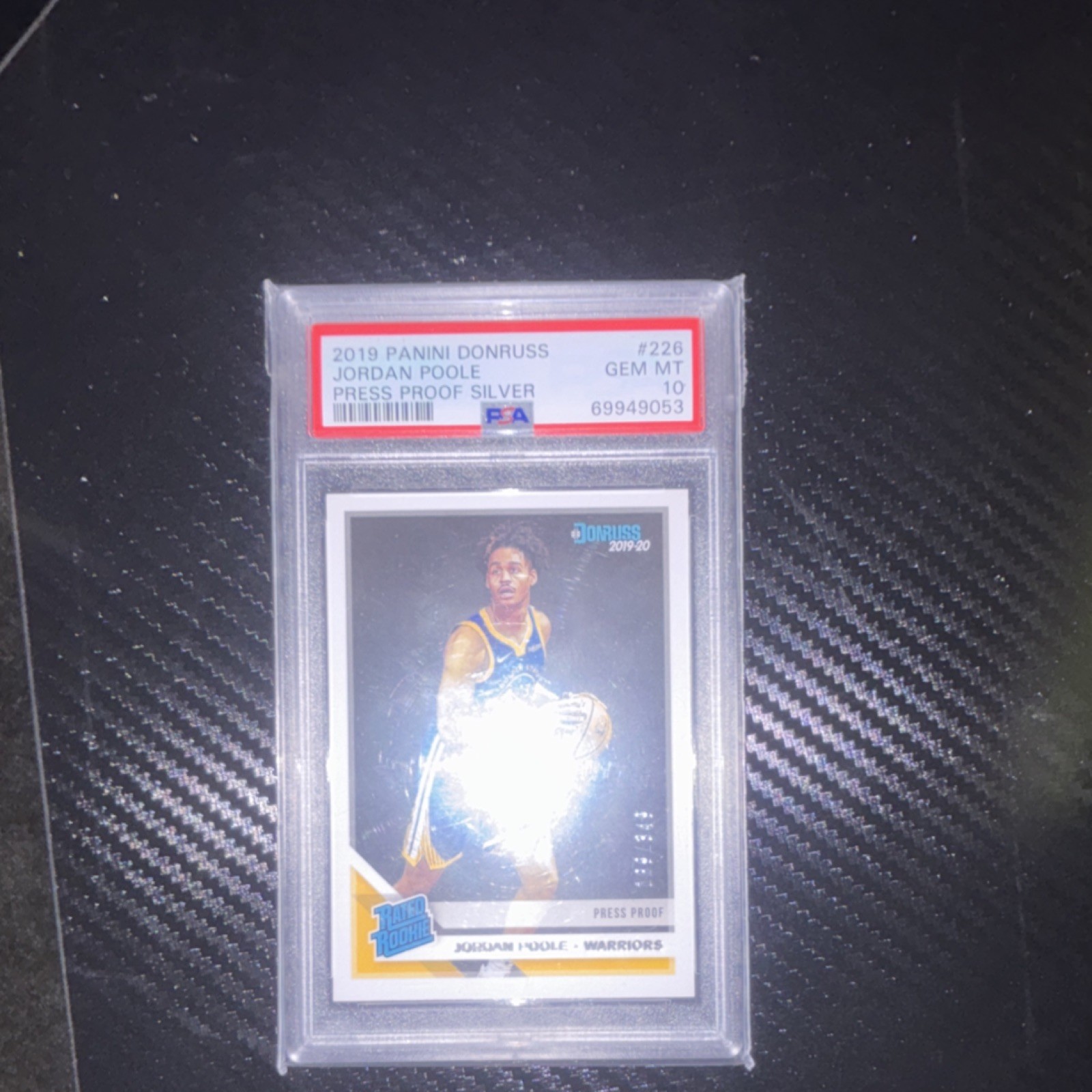 2019 Panini Donruss Jordan Poole #226 Press Proof Silver PSA 10 /349