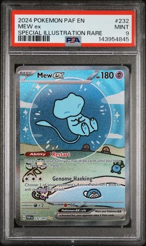 2024 POKEMON PAF EN-PALDEAN FATES SPECIAL ILLUSTRATION RARE #232 MEW EX PSA 9