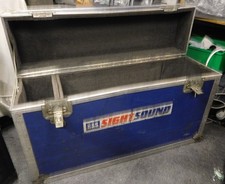 FLIGHTCASE Flight Case Blue Trunk 2 Compartment Foamed Butterfly Cables PA DJ