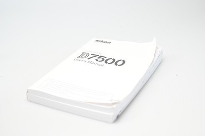 Nikon D7500 User Instruction Manual Guide #G109